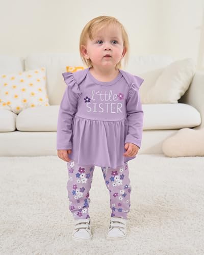 Baby Infant Girl Clothes Long Sleeve Ruffle Romper + Pants + Headband Set Newborn Girl Outfits 0-18 Months3