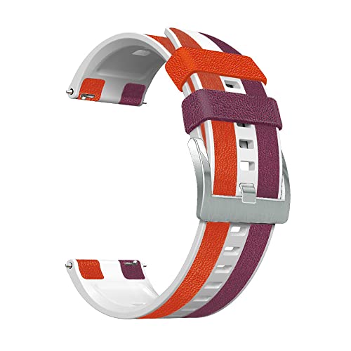 Bracelet montre 22mm silicone cuir pour Garmin Venu 2 Vivoactive 4