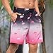 Adisputent Mens Swim Trunks with Compression Liner Quick Dry Swimsuit with Zipper Pockets Bathing Suit Beach Swim Shorts Flamingo 2XL