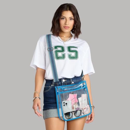 Image of Bluome Clear Bag for Stadium Events 12x12x6, Clear Purses Stadium Bag Crossbody Purses for Concerts Football Games Travel