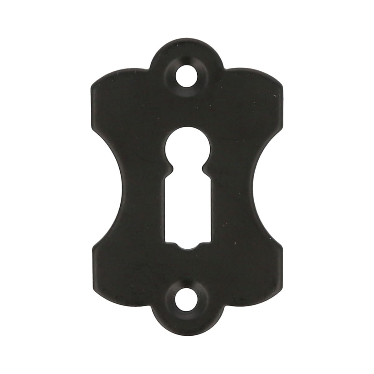 MS Beschläge Schlossrosette Türrosette Antik Optik Möbelrosette Schwarz matt Stahl Schlüsselrosette Zylinderrosette Rosette (Buntbart)