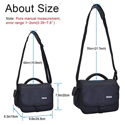 Caden Camera Bag Case Shoulder Crossbody Bag Compatible For Nikon, Canon, Sony, Dslr Slr Mirrorless Cameras And Lenses (1.0 Black, Small) #TOP6