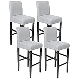 JHLD Waterproof Bar Stool Covers, Suede Barstool Slipcover Stretch Furniture Chair Seat Cover Elasti