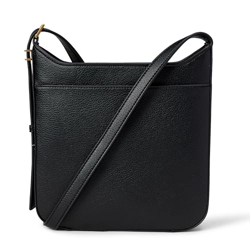 Amazon Essentials Womens Faux Leather Slim Crossbody Bag Black One Size