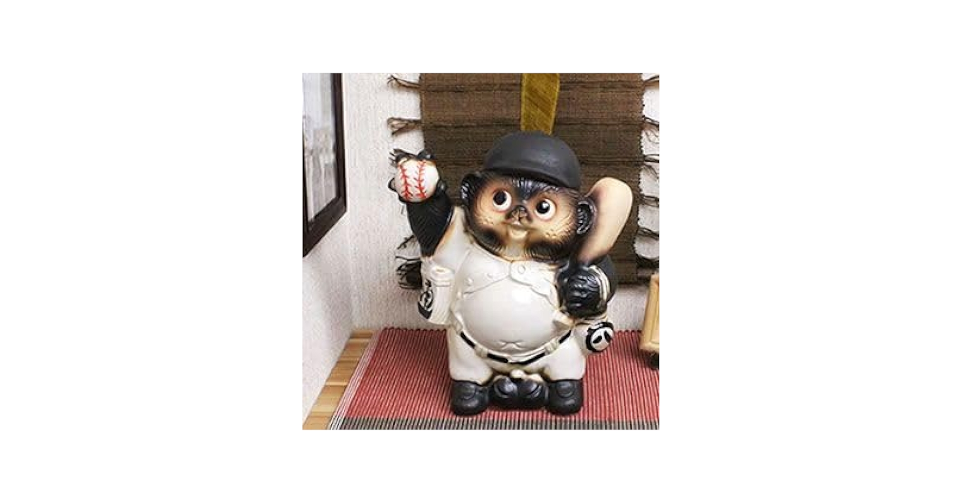Amazon.co.jp: 信楽焼 野球狸 たぬき タヌキ 開運 縁起物 可愛い