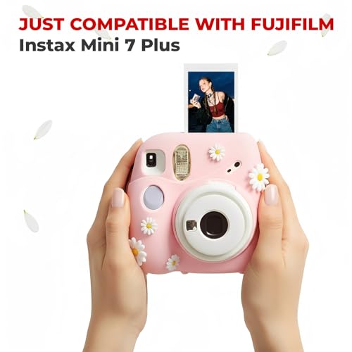 Coque Fujifilm Mini 7 Plus rose, étui compact de protection contre les chocs - 6