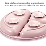 PandaEar 2 Pack Silicone Baby Suction Plates with 2 Spoons 2 Forks for Weaning Girls, Sectioned Divided Baby Weaning Plates, Toddler Dinner Plates Set for Toddlers Kids Childrens, BPA-Free, Pink - Image 5