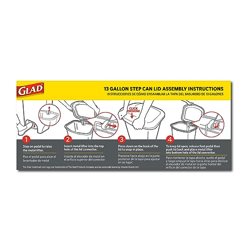 Glad GLD-74131-1 Trash Can | Plastic Kitchen Waste Bin thumb #6