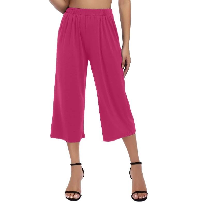 Pantalon palazzo rose 4XL : le confort fluide pour vos journées d'été ensoleillées