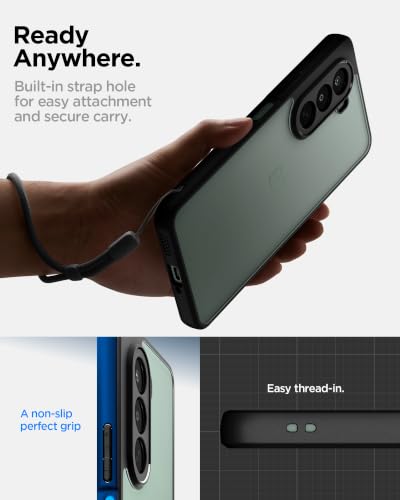 Image of Spigen Essential Sand Crystal for OnePlus Nord CE6 Lite Case [Transparent] [Black Bumper] OnePlus Nord CE 6 Lite Back Cover | TPU+PC - Matte Black