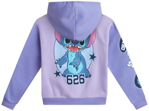 Image of Disney Lilo and Stitch Girls Cozy Fleece Zip Up Graphic Hoodie Sweatshirt | Soft Fleece Interior, Warm Without Bulk, Breathable Comfort, All-Day Wear