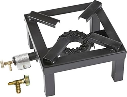 FORNELLONE CM 30 X 30 BRUCIATORE IN GHISA FUNZIONA A GAS BOMBOLA + GAS METANO IN ACCIAIO VERNICIATO