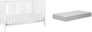 DaVinci Union Convertible Crib, White with Complete Slumber Crib and Toddler Mattress