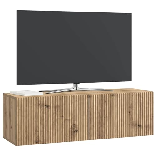 vidaXL Meuble TV Mural Montage Mural Chêne Artisanal 98 x 31 x 30 cm, Séjour, Meuble TV Moderne, système rectangulaire, Style Chic, Rangement Ample, Cabinet...