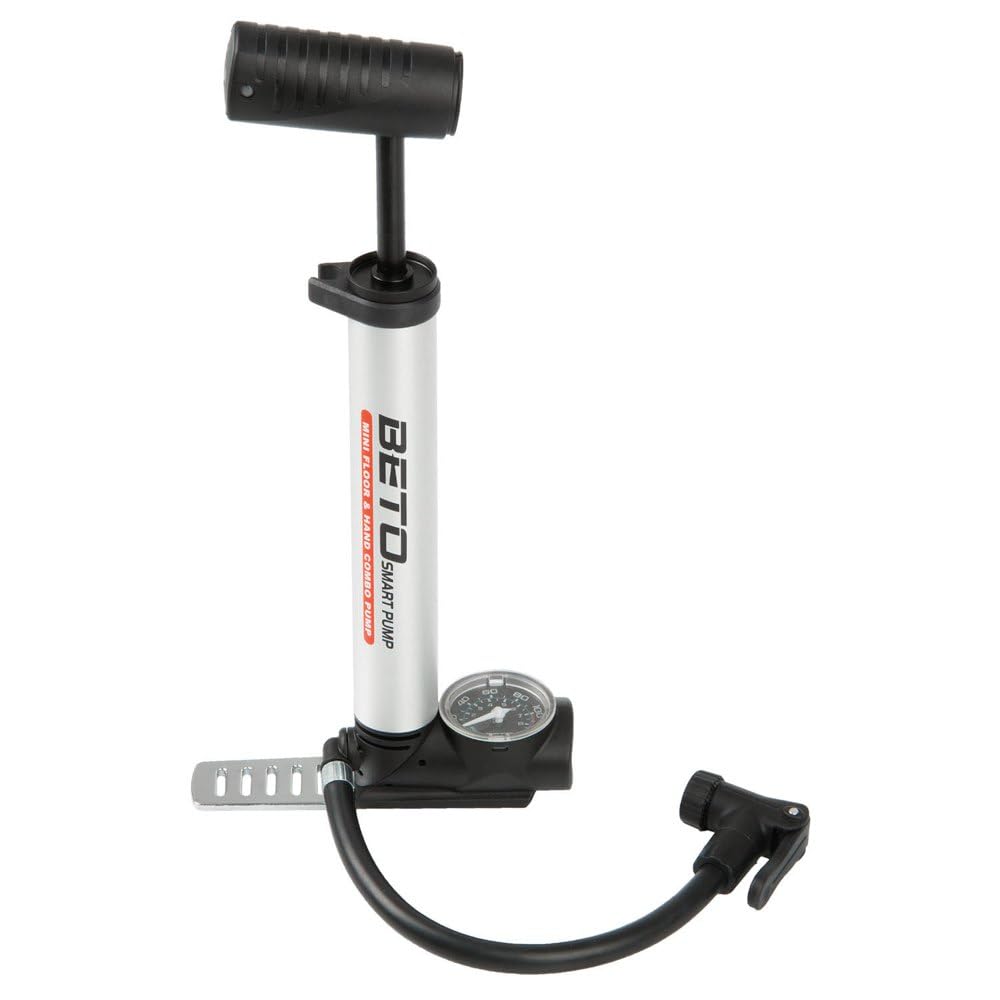 Beto Mini Floor Pump - Silver