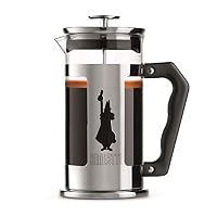 Bialetti Preziosa Coffee Press Coffee Maker | Stainless Steel | Durable, Sleek Design with Plunger and Mesh Filter | 600ml Capacity