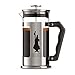 Bialetti Coffee Press Preziosa, Pressofiltro French Press per Caffè o Tè, Corpo in Acciaio Inox e Contenitore in Vetro Borosilicato, Lavabile in Lavastoviglie, 350 ml, 3 tazze