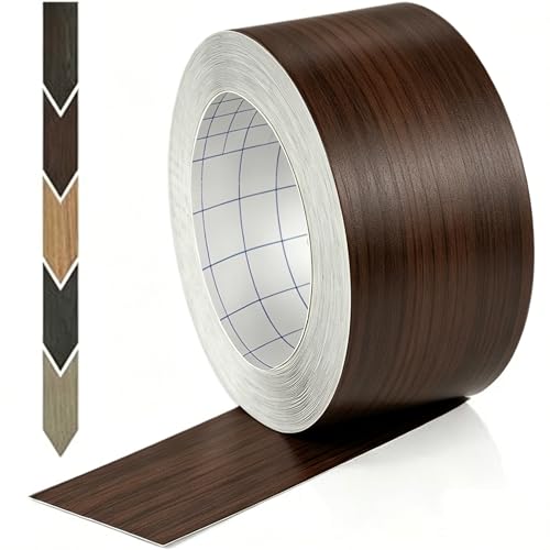 Image of GSCIT Club Walnut Wood Tape, 2.3 inch X 15ft Self Adhesive Wood Grain Tape Walnut Repair Patch for Tables, Chairs, Baseboards, Doors, Windows, Floors, Handicraft DIY.
