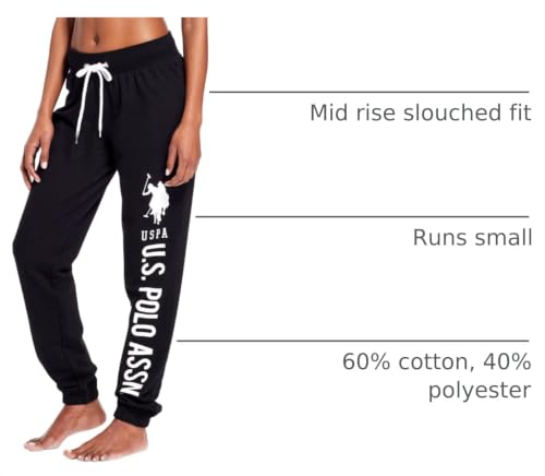 Image of U.S. POLO ASSN. Womens Sweatpants - Women Joggers Sweats with Logo Print - French Terry Poly-Cotton