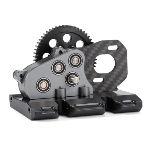 LCG OD Transmission 29% 17% Front Overdrive Gearbox with Skid Plate for 1/10 RC Crawler Chassis Cheater Rigs Comp Builds (29% Front Overdrive)