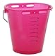 Kerbl Tränkeeimer (Viehtränkeeimer, Eimer) rosa transparent, mit Skala, ohne Zubehör - 14268