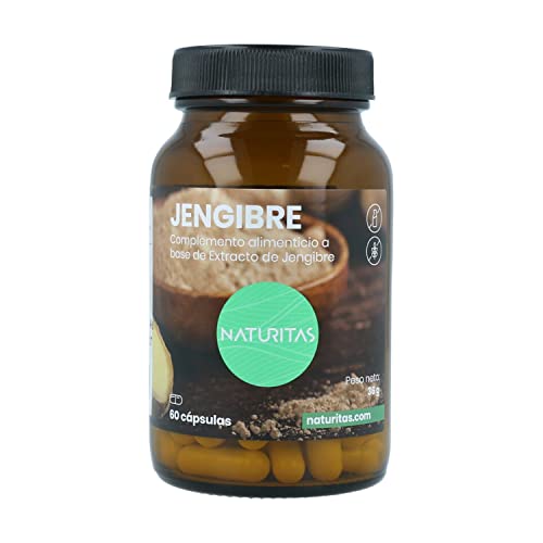 Jengibre 60 Cápsulas Naturitas Essentials | Contribuye al sistema inmunitarioy respiratorio | Corazón | Digestión | Complemento alimenticio