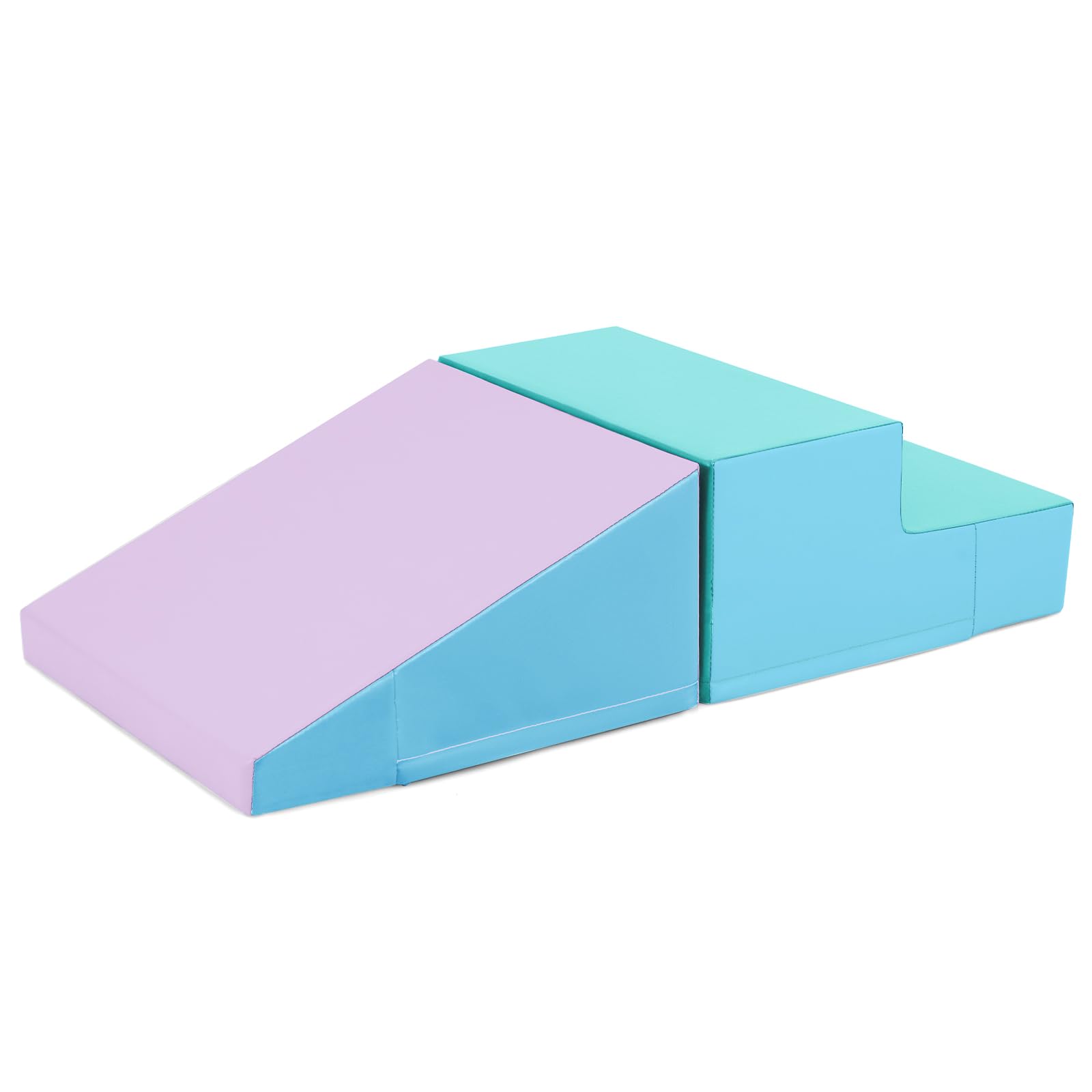 GLACER Foam Play Gym, 2-Piece Soft Climber & Slide for Crawling, Balancing & Active Fun (Ages 1-3) (Purple)