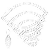 NBEADS 6 Teiliges Quilt Acryl Schablonen Set, Pferd Auge Schneiden Lineal Vorlage mit Scharnierringen Transparente Nähanleitungen 18x37mm Bis 82x165mm Zum Markieren von Stoffen Und Basteldesign