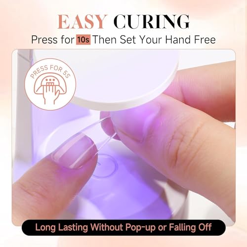 UNA GELLA Gel Nail Glue, Solid Nails Gl ue Gel 40g Lamp Curing Needed Soak Off G LUE Strong Nail G LUE G el for Acrylic Fake Nails Tips Extension Press On Nails for Gelly Tips