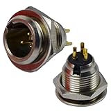 CESS 3-Pin Mini XLR Cable Male Connector Adapter For Mic Microphone - Mini XLR Socket,3 Pin (2 PACK)