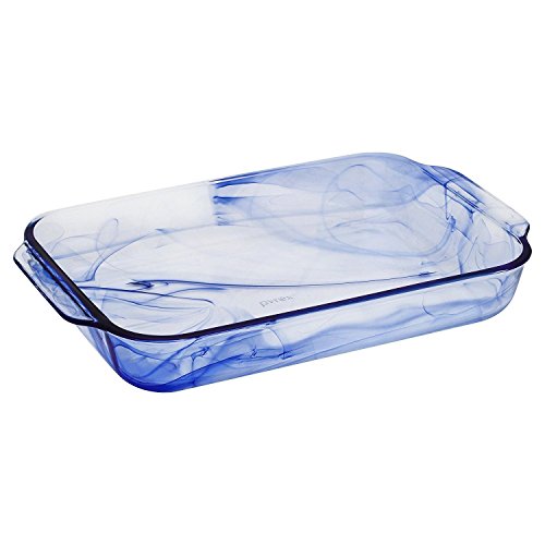 PYREX Blue Oblong Dish 3Q, 1 EA