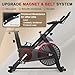 Decorcn Exercise Bike for Home Use with APP, Magnetic Resistance Spin Bike with Large Tablet Holder & Comfortable Seat, Upgraded LCD Monitor for Quiet Home Cardio Workout, Max 330LBS Capacity