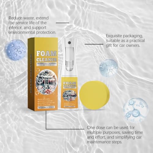 Nettoyant intérieur de voiture et mousse automobile pour entretien des sièges