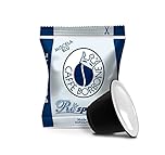 Caffè Borbone Blue Respresso Capsules – 100 Nespresso* Compatible Borbone Coffee Pods – Intensity 8 Espresso Pods – Compatible With Nespresso* Machines for Domestic Use