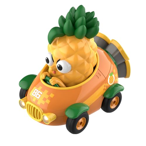 Voiture télécommandée ananas rotative 360 avec LED pour enfant
