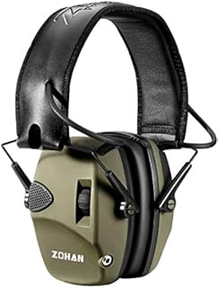 ZOHAN EM054 Electronic Shooting Ear Protection with Sound Amplification, Slim Active Noise Reduction Earmuffs for Gun Range, Hunting