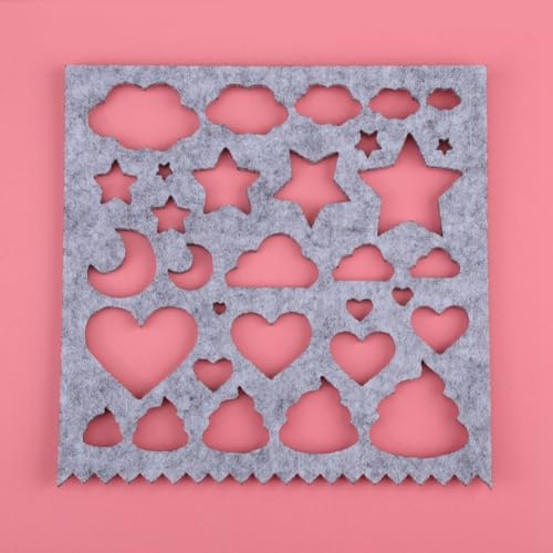 image for MOPFOL 7Pcs Felt Applique Kits DIY Templates – Reusable Mould for Ne