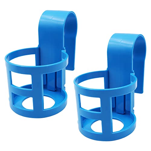 Wangcl 2 Portabicchieri A Bordo Piscina Per Piscine Fuori Terra, Supporto Per Bevande Da Piscina, Adatto A Barre Superiori Rotonde Da 5,7 Cm O Meno (R