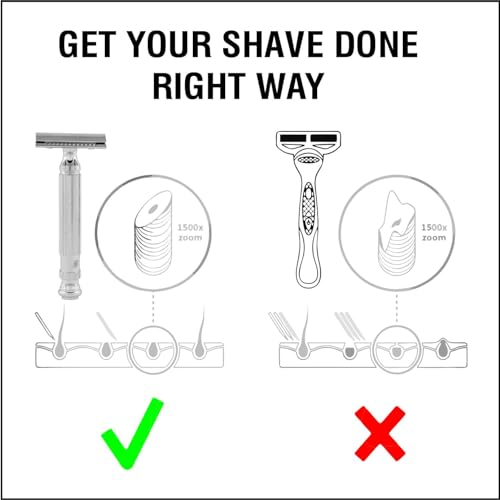 Pearl Shaving Double Edge Safety Razor L-55 (Close comb+Open Comb,Chrome)