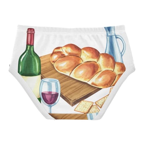 Girls Underwear Toddler 2t Cotton Panties for Girl Florals Underpants Briefs Still Life Wine Bread2