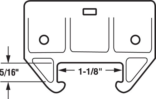 Prime-Line R 7085 Drawer Track Guide Kit, 1-1/8 in., Plastic, Green (2 Pack)