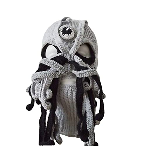 Masque de pieuvre en tricot doux pour bonnet de fête unique