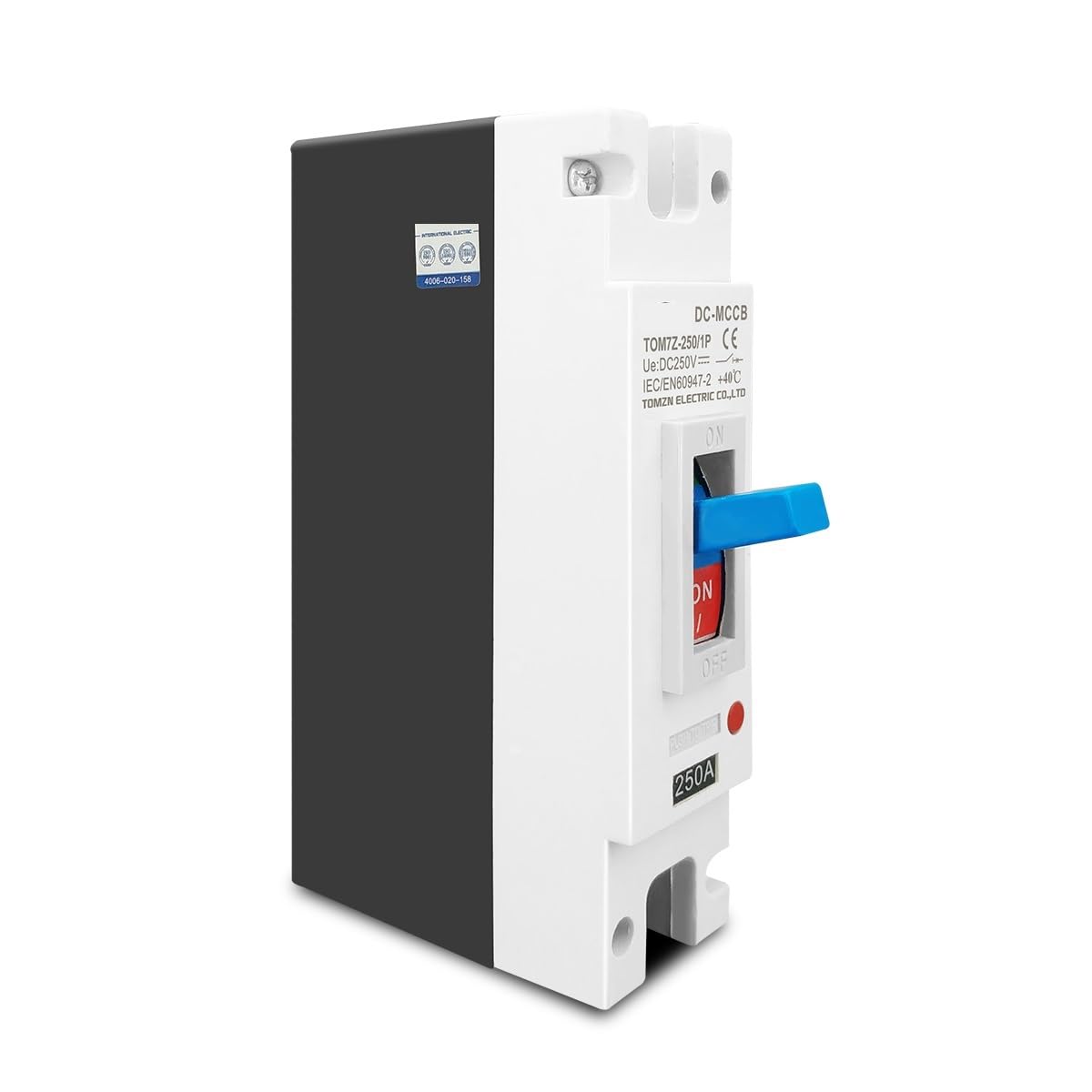 Interruttore automatico in scatola stampata MCCB 1P DC 250V DC solare, interruttore di protezione da sovraccarico for impianto fotovoltaico solare.(200A)