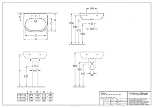 Villeroy & Boch Unterbauwaschbecken 52660001
