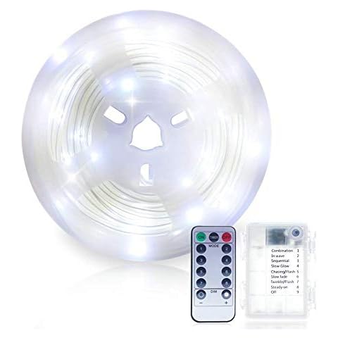 Fairy Lights,Copper Wire String Lights Battery Operated,10M 100LEDs 8 Modes Twinkle Firefly Lights with Remote Control,Timer,Waterproof Starry Lights for Bedroom Indoor Garden Wedding Party(White) Cover