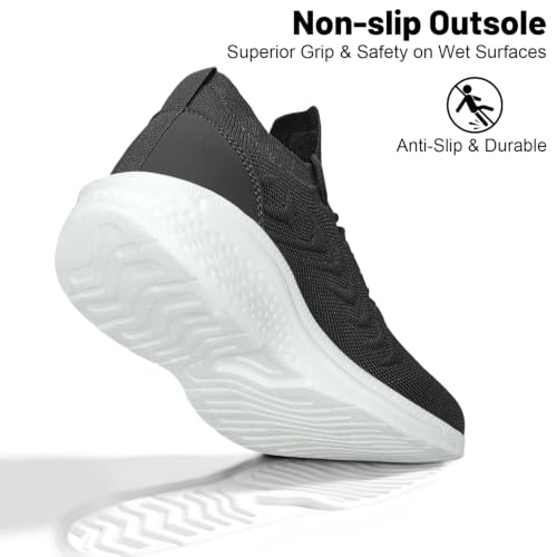Image of Pujcs Womens Walking Running Shoes Slip-on Breathable Mesh Tennis Sneakers | Lightweight Non-Slip Shoes-Cushioned Athletic Sneakers for Gym Hiking Workout Casual Work