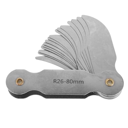 ABOOFAN 半径ゲージセット 金属製凹面凸面測定ツール 高精度半径計 曲率測定対応 多用途計測器 業務用工具