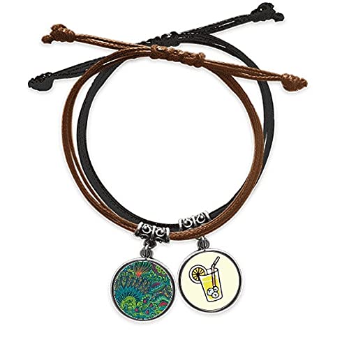 Bracelet corde et cuir La Mer des Terres Étrangères ajustable