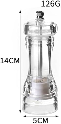 Miniatura 2 de Molinillo de pimienta acrílico transparente, molinillo de sal marina recargable, molinillo de pimienta, molinillo de especias con grosor ajustable