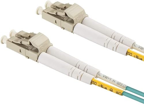 ipolex Cable de conexión de fibra LC a LC de 5 m, OM4 cables multimodo dúplex 50/125 cable de fibra óptica LSZH para transceptor SFP de 40 G/10 Gb/1 G, convertidor de medios Cover